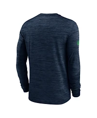 Nike Men's College Navy Seattle Seahawks Sideline Velocity Performance Long Sleeve T-Shirt
