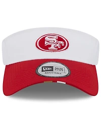 New Era Men's White/Scarlet San Francisco 49ers 2025 Nfl Training Camp Adjustable Visor Hat