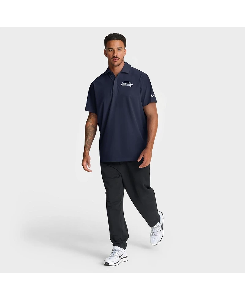 Nike Men's College Navy Seattle Seahawks Sideline City Pride Woven Performance Polo Shirt