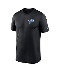 Nike Men's Black Detroit Lions Sideline Alt Pack Small Logo Legend Performance T-Shirt