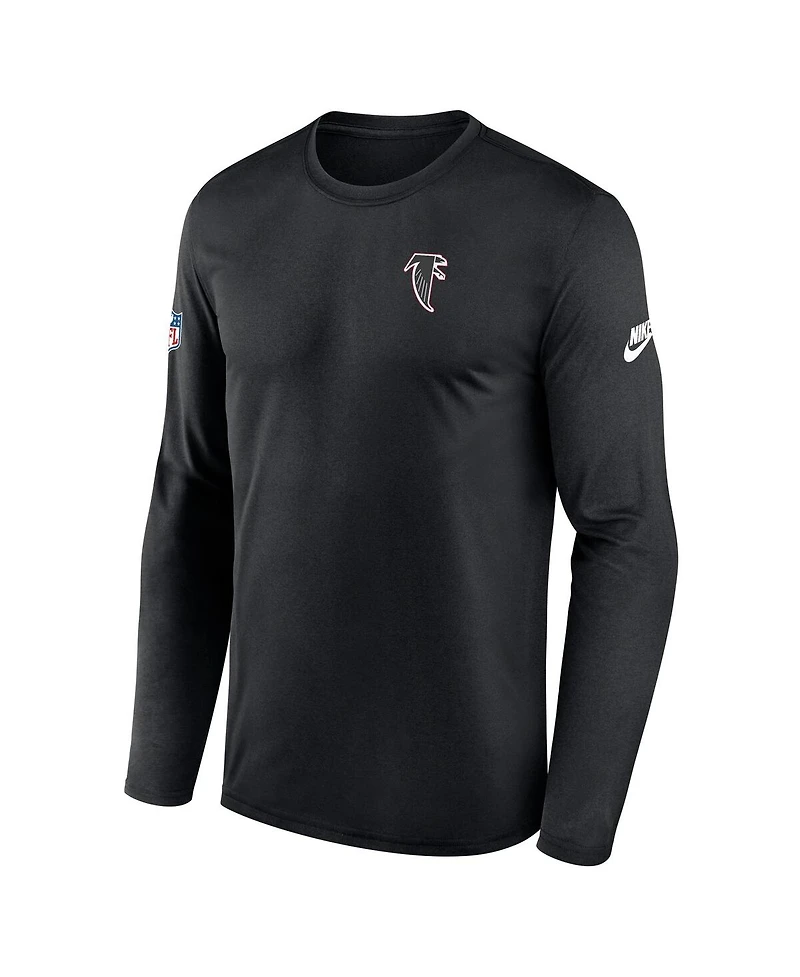 Nike Men's Black Atlanta Falcons Legend Small Logo Performance Long Sleeve T-Shirt