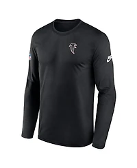 Nike Men's Black Atlanta Falcons Legend Small Logo Performance Long Sleeve T-Shirt