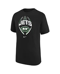 Nike Big Boys and Girls Black New York Jets Icon Legend T-Shirt
