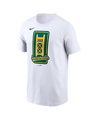 Nike Men's White Athletics Script T-Shirt