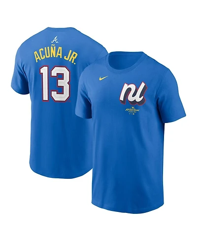 Nike Men's Ronald Acuna Jr. Blue National League 2025 All-Star Edition Name Number T-Shirt