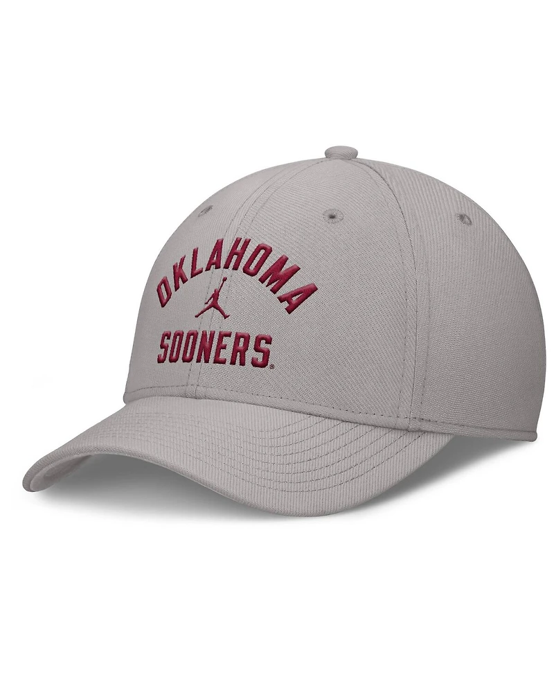 Jordan Men's Gray Oklahoma Sooners Rise Prep Performance Flex Hat