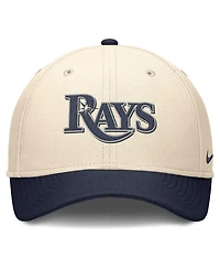 Nike Men's Natural/Navy Tampa Bay Rays Statement Rise Performance Flex Hat
