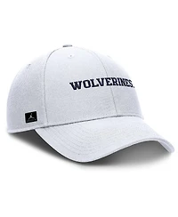 Jordan Men's White Michigan Wolverines 2025 On-Field Rise Performance Adjustable Hat