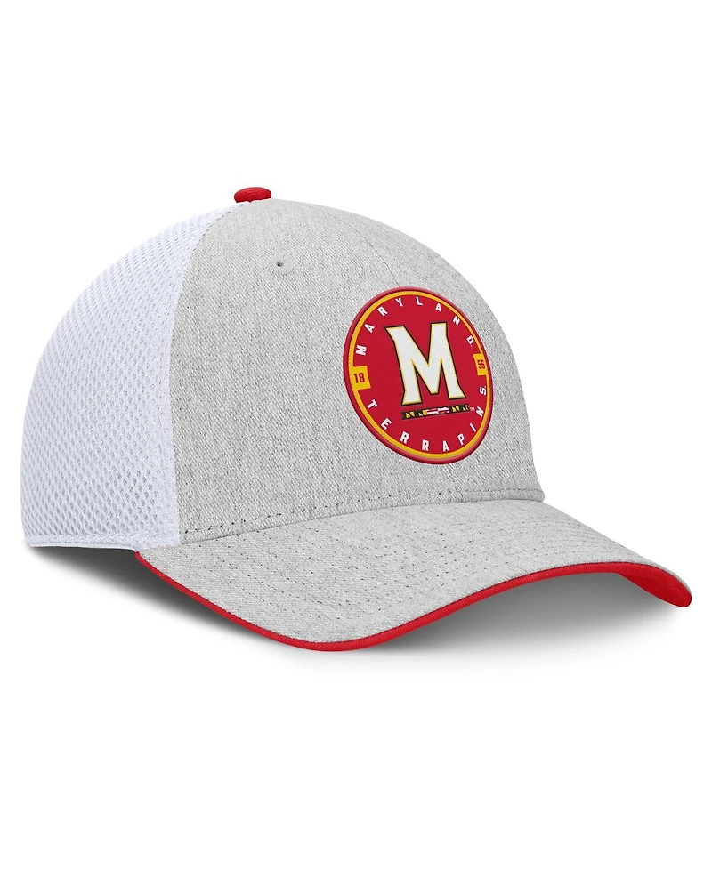 Fanatics Men's Heather Gray/White Maryland Terrapins Trigger Flex Hat
