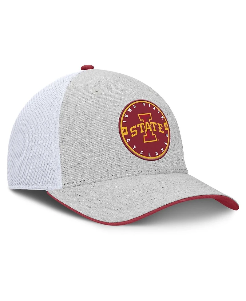 Fanatics Men's Heather Gray/White Iowa State Cyclones Trigger Flex Hat