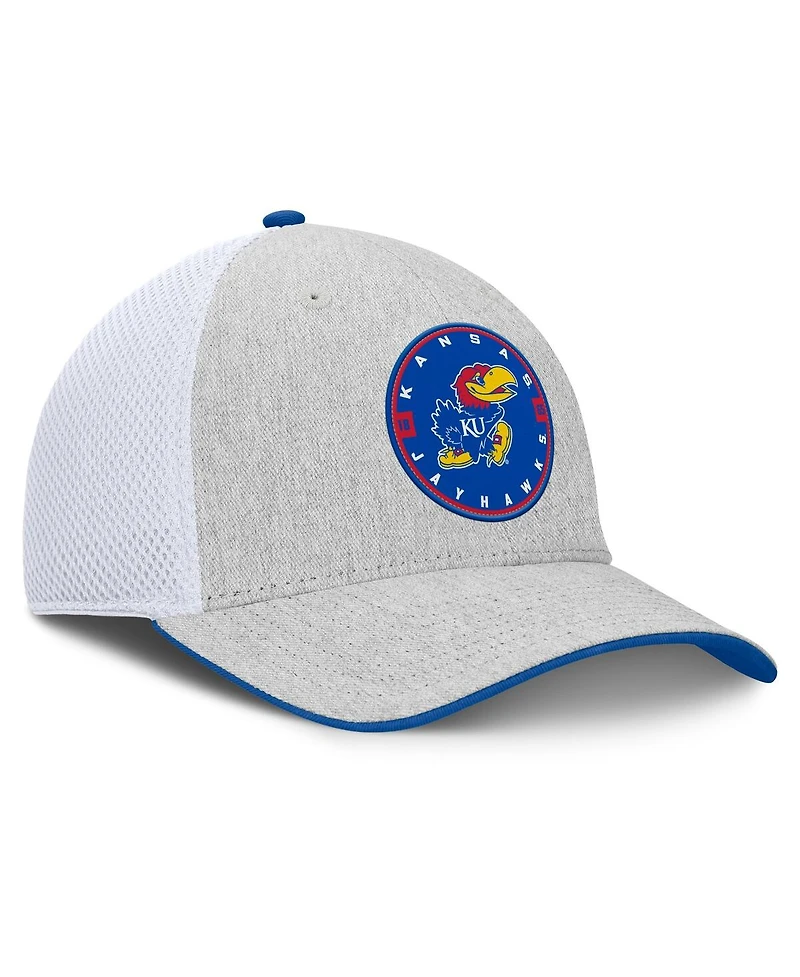 Fanatics Men's Heather Gray/White Kansas Jayhawks Trigger Flex Hat