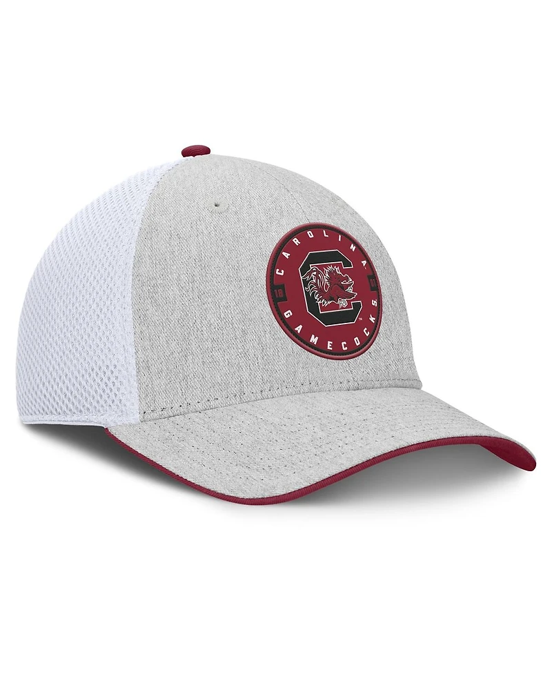 Fanatics Men's Heather Gray/White South Carolina Gamecocks Trigger Flex Hat