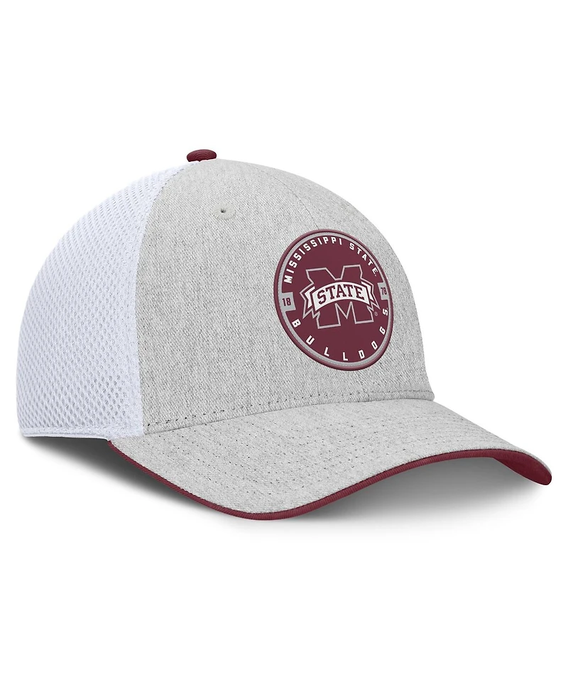 Fanatics Men's Heather Gray/White Mississippi State Bulldogs Trigger Flex Hat
