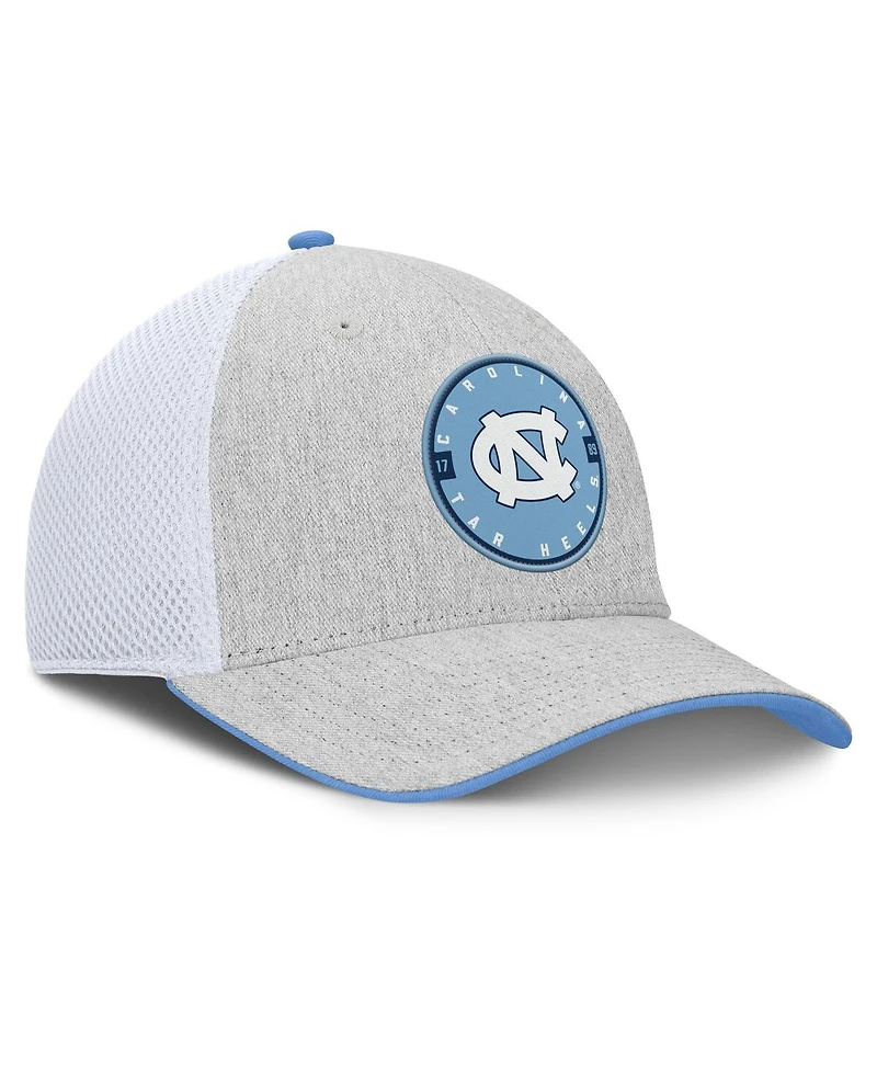 Fanatics Men's Heather Gray/White North Carolina Tar Heels Trigger Flex Hat