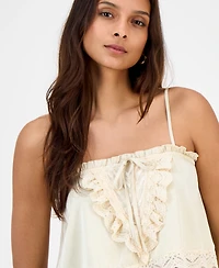 And Now This Women's Lace-Trim Straight-Neck Sleeveless Top, Macy's Exclusive