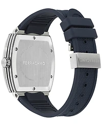 Ferragamo Men's Swiss F-80 Tonneau Polyurethane Strap Watch 42mm