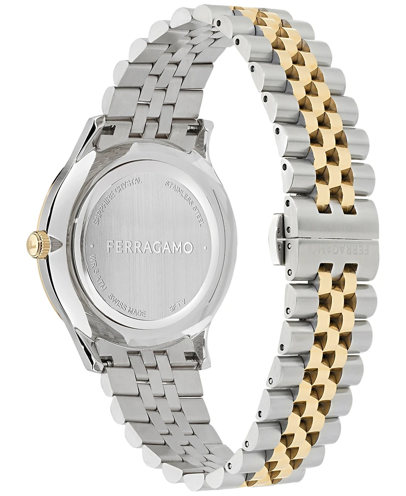 Ferragamo Men's Swiss Duo Two-Tone Stainless Steel Bracelet Watch 40mm