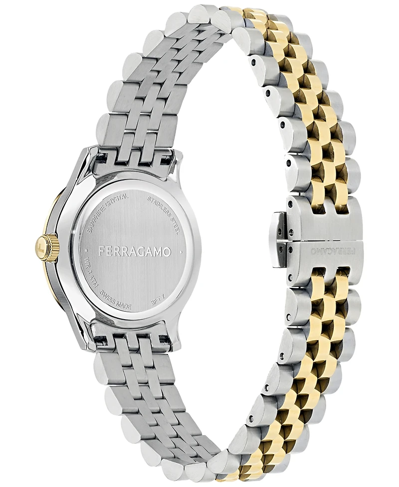 Ferragamo Women's Swiss Duo Two-Tone Stainless Steel Bracelet Watch 28mm