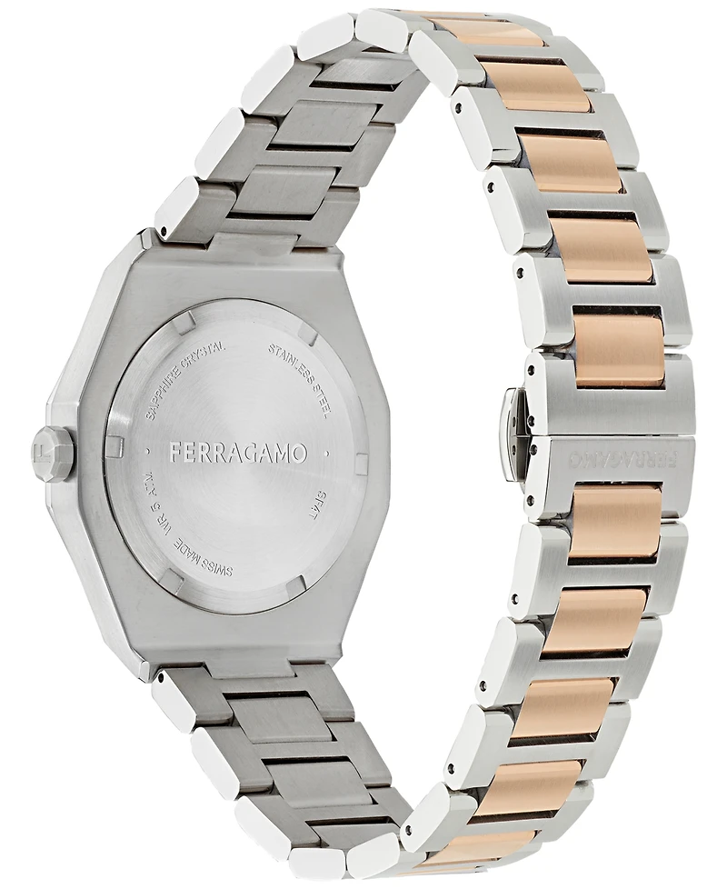 Ferragamo Men's Swiss Edge Two-Tone Stainless Steel Bracelet Watch 40mm