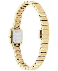 Ferragamo Women's Swiss Crystal Petite Gold Ion Plated Bracelet Watch 15x20mm