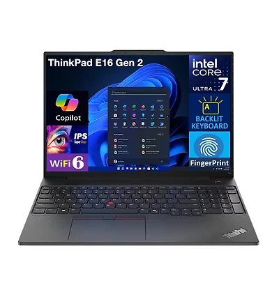 Lenovo ThinkPad E16 Gen 2 Laptop 16.0" Ips Fhd Display (Intel Core Ultra 7 155U, 8GB DDR5, 512GB Ssd, Intel Graphics,Fp, TB4, WiFi 6, Win 11 Home)
