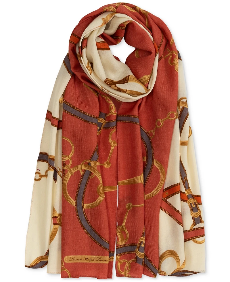 Lauren Ralph Lauren Belting-Print Wrap Scarf