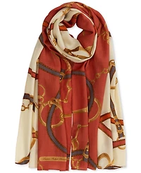 Lauren Ralph Lauren Belting-Print Wrap Scarf