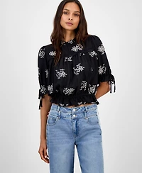 And Now This Women's Embroidered Lace-Trim Blouse, Macy's Exclusive