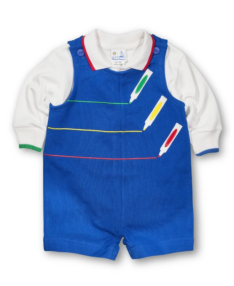 Florence Eiseman Baby Boys French Terry Shortall With Markers