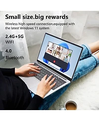 memzuoix 15.6"Gaming Laptop i7 1195G7,32GB 1TB Ssd Fhd 1920 1080 Display, Fingerprint Unlock Backlit Keyboard RJ45 Hdmi 180 Angle Opening Gamer L