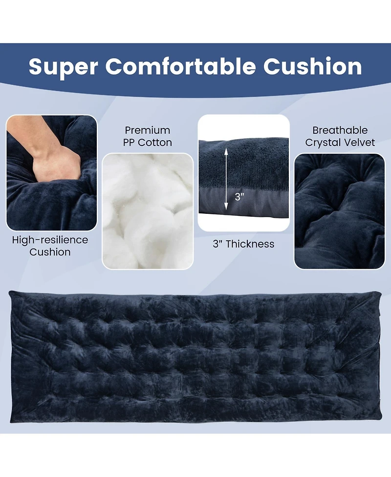 Akiudex 75 x 27.5 inch camping cot pads with soft and breathable crystal velvet