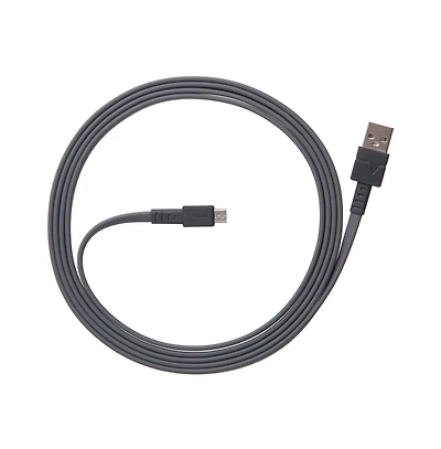 Ventev Flat Usb A to Micro Usb High Speed Tangle-Free 6 Foot Cable-Gray