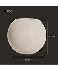 Cosapots Orbo Globe Sphere Planter - 35.4 x 31.3 Brown Stone