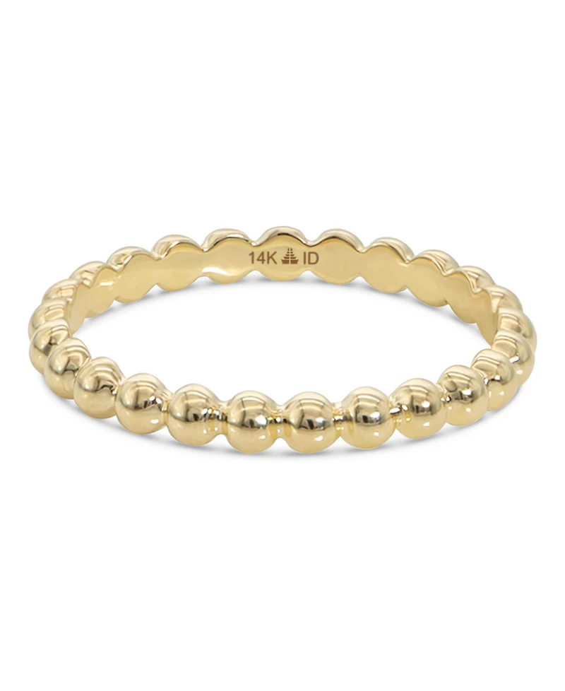 Devata Bead Ring in 14K Gold, Size 9, approx. 2.1 grams.