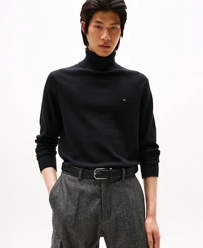 Tommy Hilfiger Men's Regular-Fit Pima Cotton Cashmere Blend Solid Turtleneck Sweater