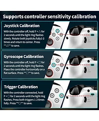 Nbcp Wireless 5th Gen Elite PS4 Controller, 1200mAh Battery, Dual Motors, 6-Axis Gyro, 3.5mm Audio Jack, Turbo Mode, Compatible with PS4/Pc