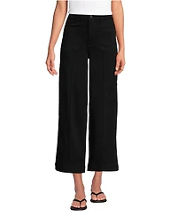Lands' End Women's Denim High Rise Patch Pocket Extra Wide Leg Crop Jeans
