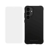 Case-Mate Protection Pack Tough Case and FlexiShield Screen Protector for Samsung Galaxy S 2025 Medium-Clear