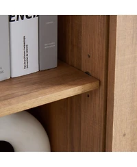 Casainc Farmhouse Modern Bathroom Cabinet 5 Chest of Drawers with Sliding Barn Door
