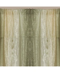 GoodGram Ombre Crushed Satin Sheer Single Window Curtains & Valances - 50 in. W x 63 L Tie Up Shade