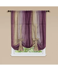 GoodGram Ombre Crushed Satin Sheer Single Window Curtains & Valances - 50 in. W x 63 L Tie Up Shade