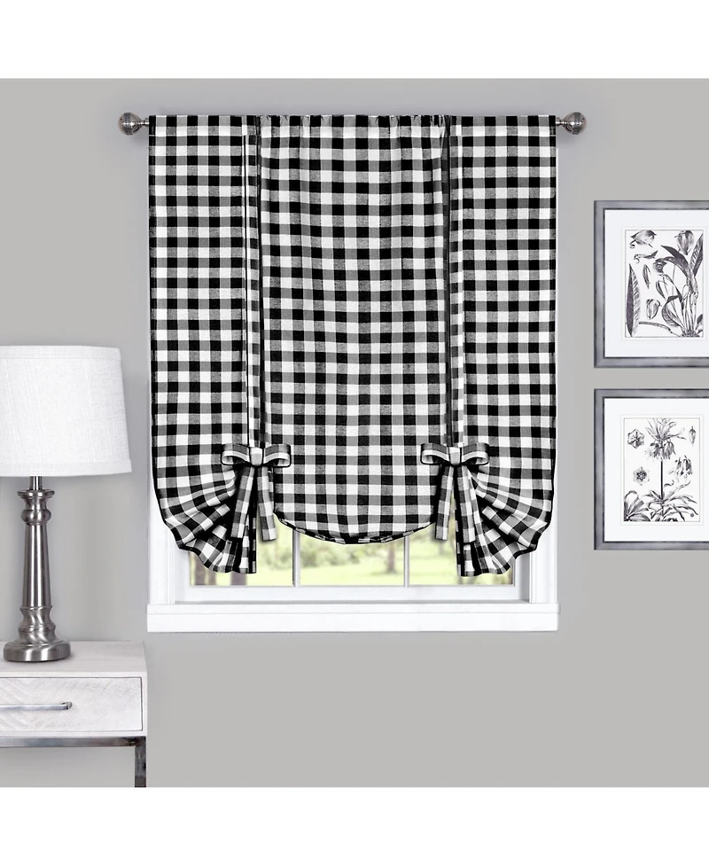 GoodGram Buffalo Check Gingham Custom Window Curtain Treatments
