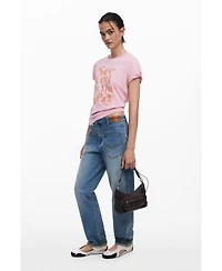 Desigual Women's Small textured floral crossbody bag