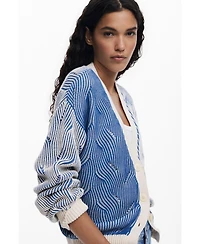 Desigual Women's Two-tone knit cardigan