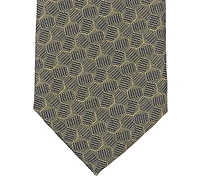 Alfani Men's Marigold Geo-Pattern Tie, Macy's Exclusive