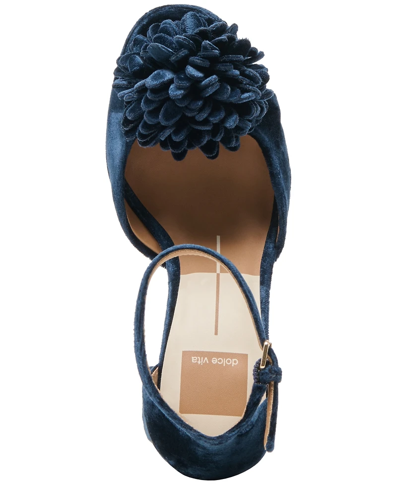 Dolce Vita Women's Perel Flower Two-Piece Platform High-Heel Dress Sandals