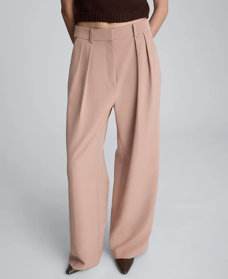 Kenneth Cole Women's High-Rise Pleat Detail Pants