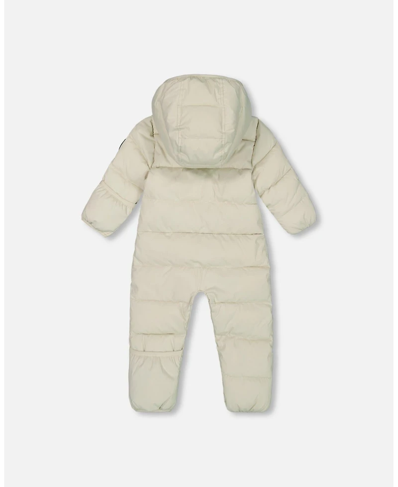 Deux par Baby Boys or Girls One-Piece Cloud Compressible Snowsuit Designed for Car Seat Off-White