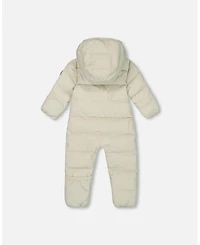 Deux par Baby Boys or Girls One-Piece Cloud Compressible Snowsuit Designed for Car Seat Off-White