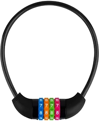 Nakto Bike Lock Cable, 4-Digit Combination With Metal Head, Resettable, 2 Feet x 0.45 in, for Bicycle, Scooter, Skateboard, Motorcycle, E-Bike